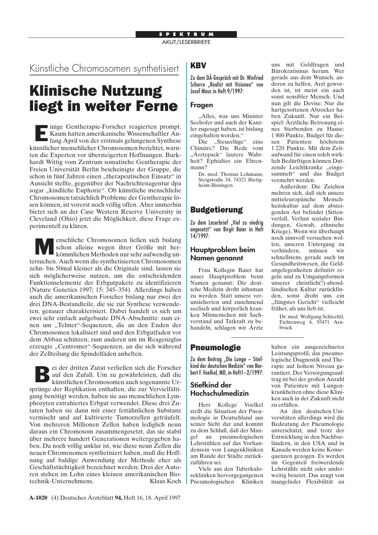 Vorschauseite 1: KBV: Fragen