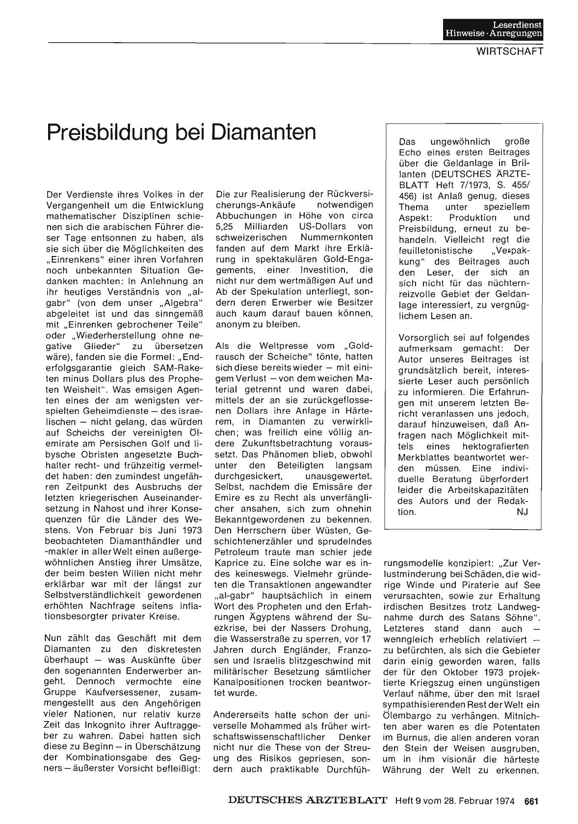 Vorschauseite 1: Preisbildung bei Diamanten