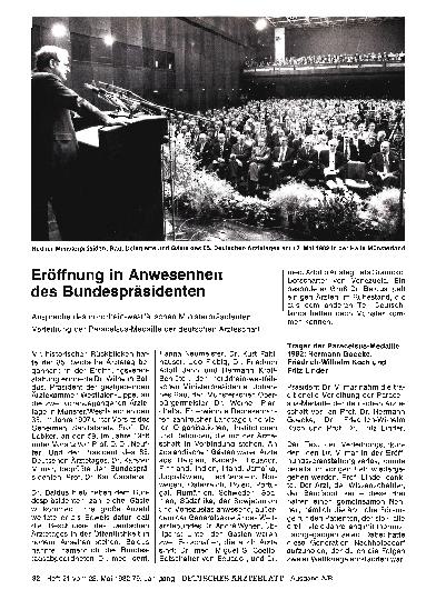 Vorschauseite 1: Eröffnung in Anwesenheit des Bundespräsidenten