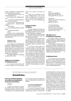 Vorschauseite 1: Entschließungen zum Tagesordnungspunkt III: Rehabilitation