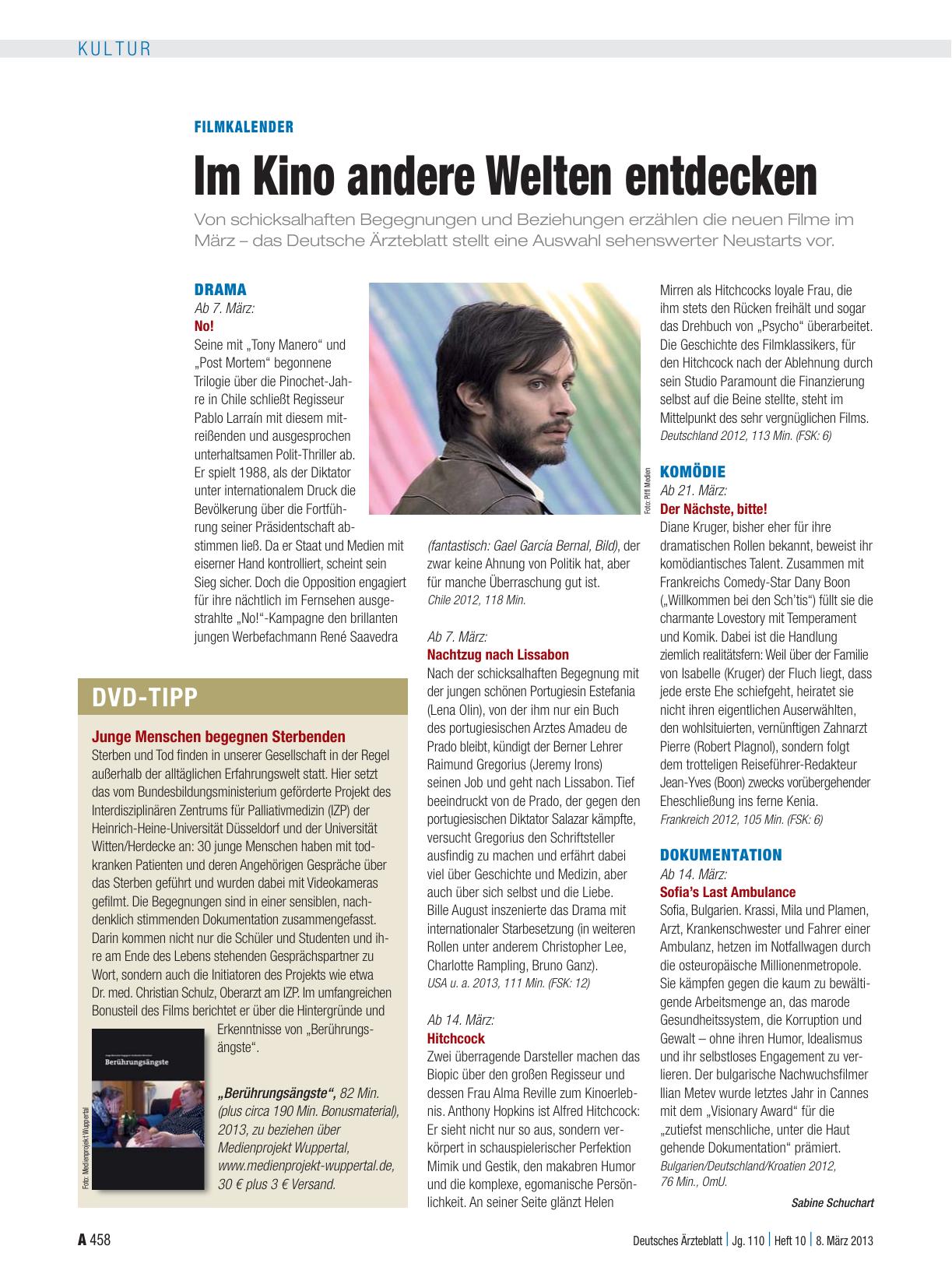 Vorschauseite 1: Filmkalender: Im Kino andere Welten entdecken