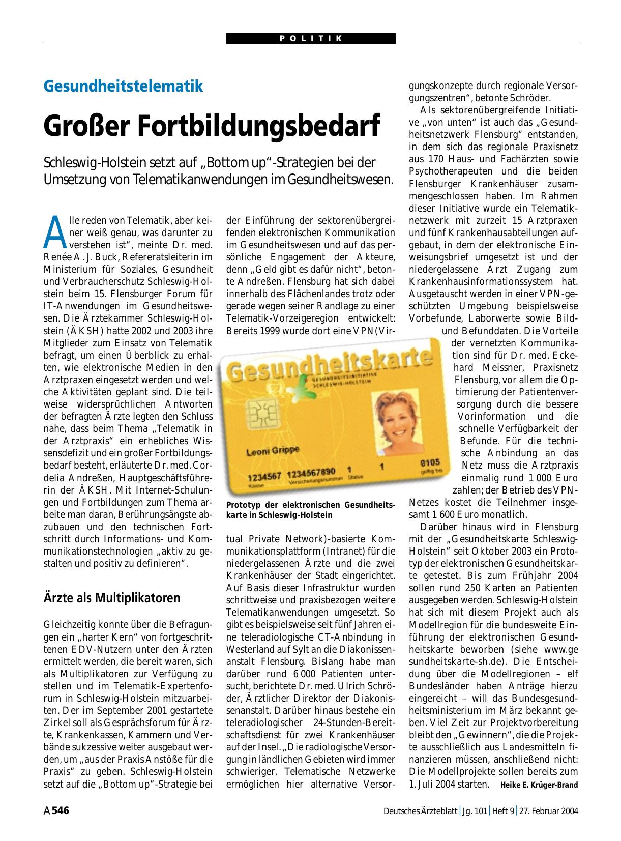 Vorschauseite 1: Gesundheitstelematik: Großer Fortbildungsbedarf