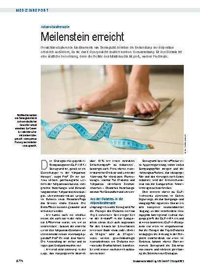 Vorschauseite 1: Adipositas-Therapie: Meilenstein erreicht