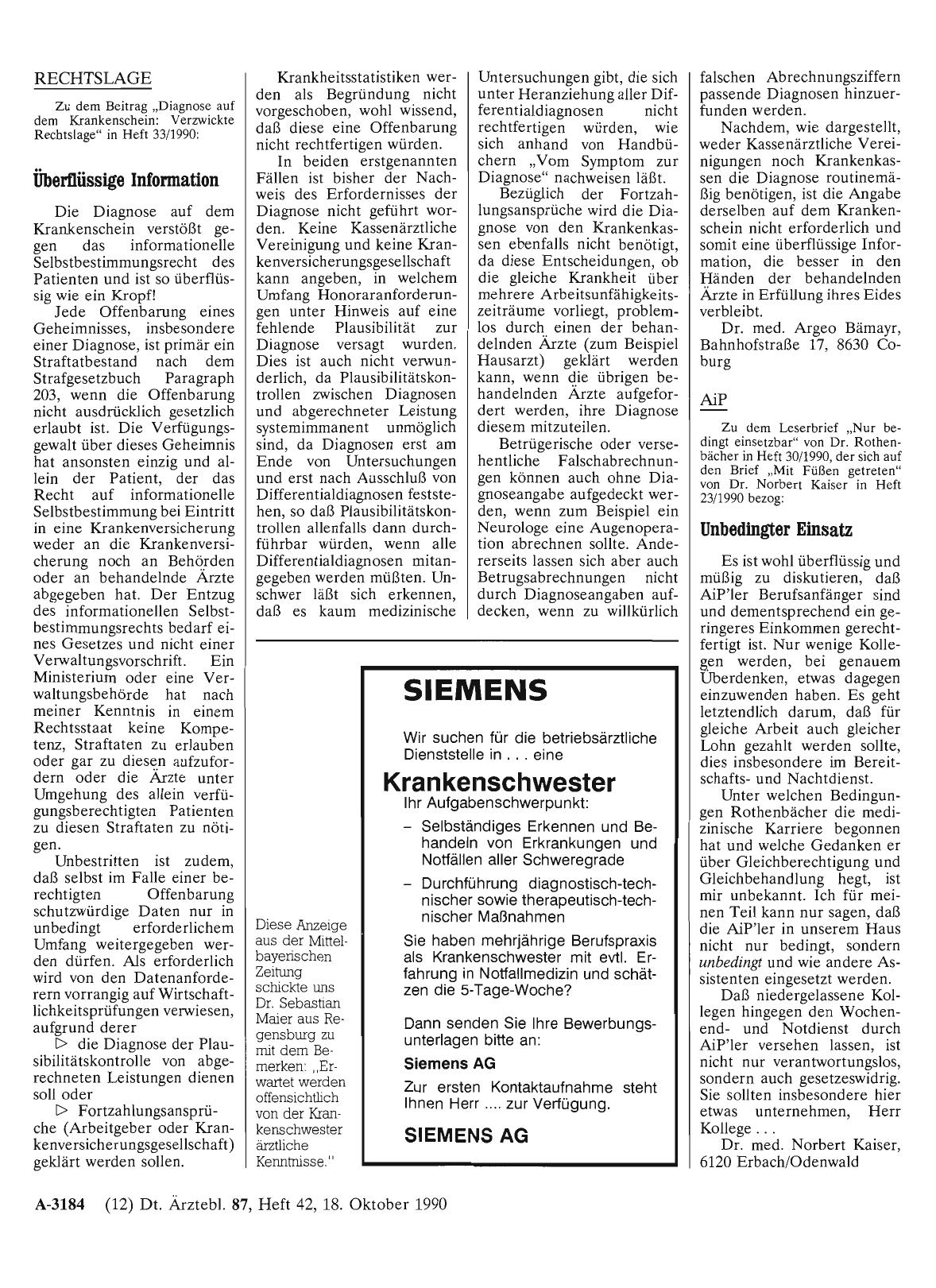 Vorschauseite 1: RECHTSLAGE: Überflüssige Information