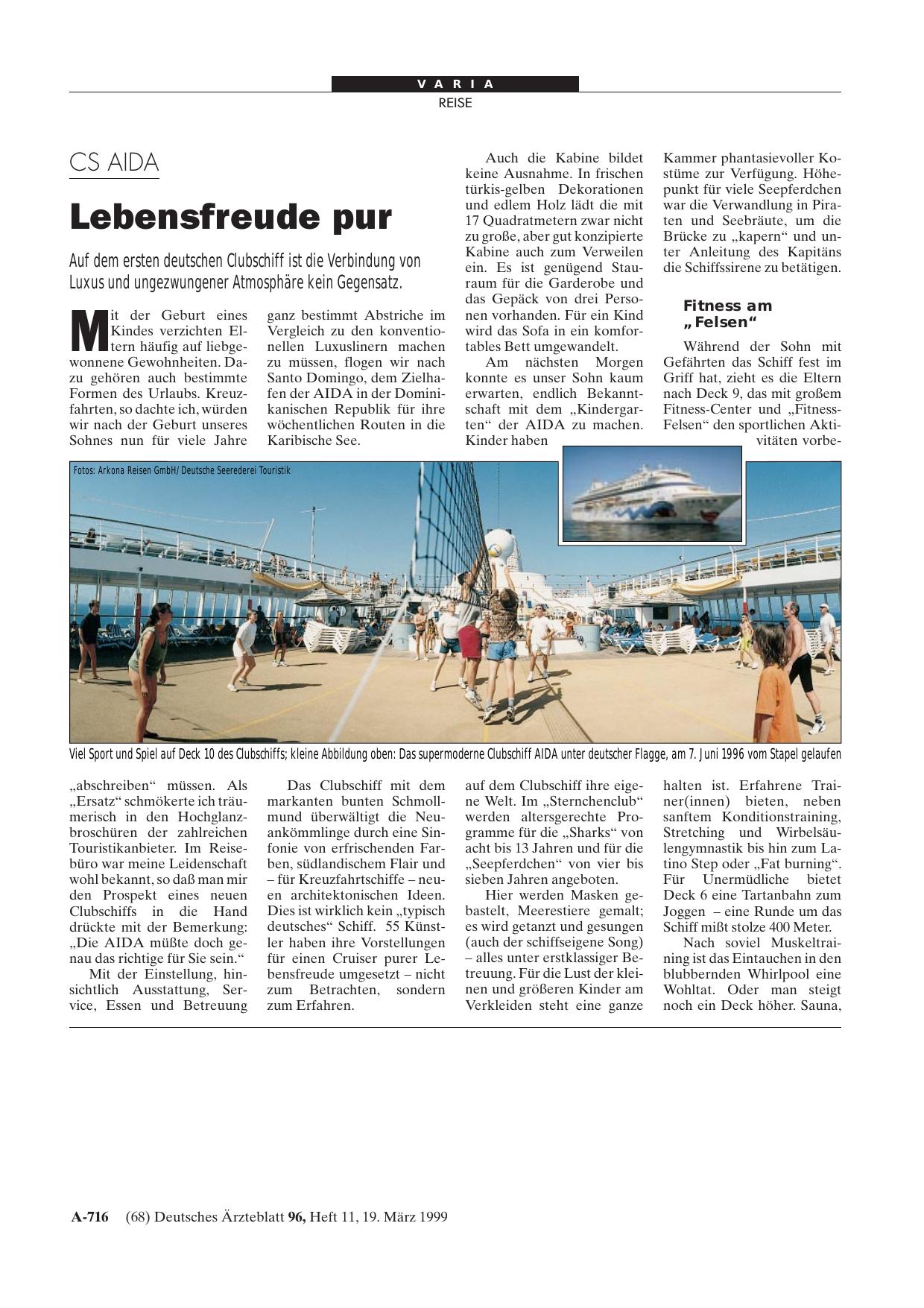 Vorschauseite 1: CS AIDA: Lebensfreude pur