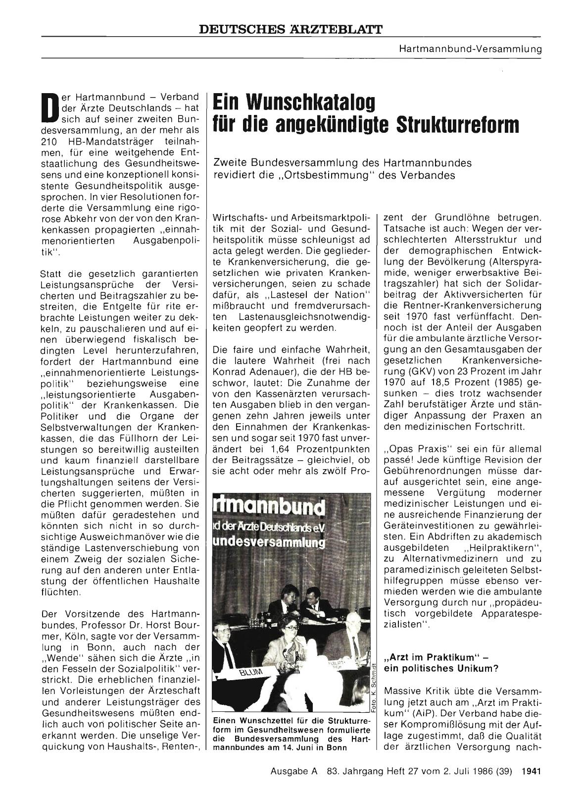 Vorschauseite 1: Ein Wunschkatalog für die angekündigte Strukturreform