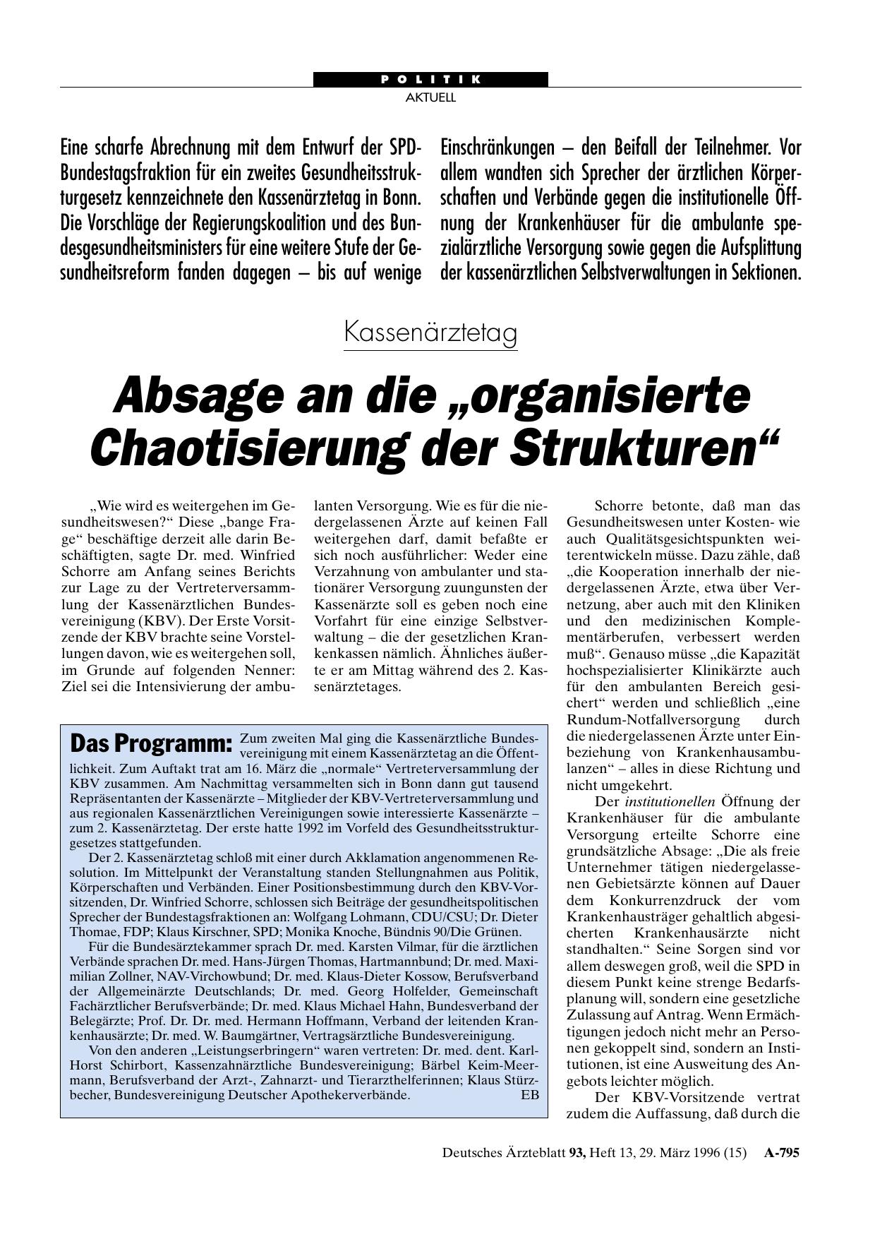 Vorschauseite 1: Demnächst: EBM und Internisten
