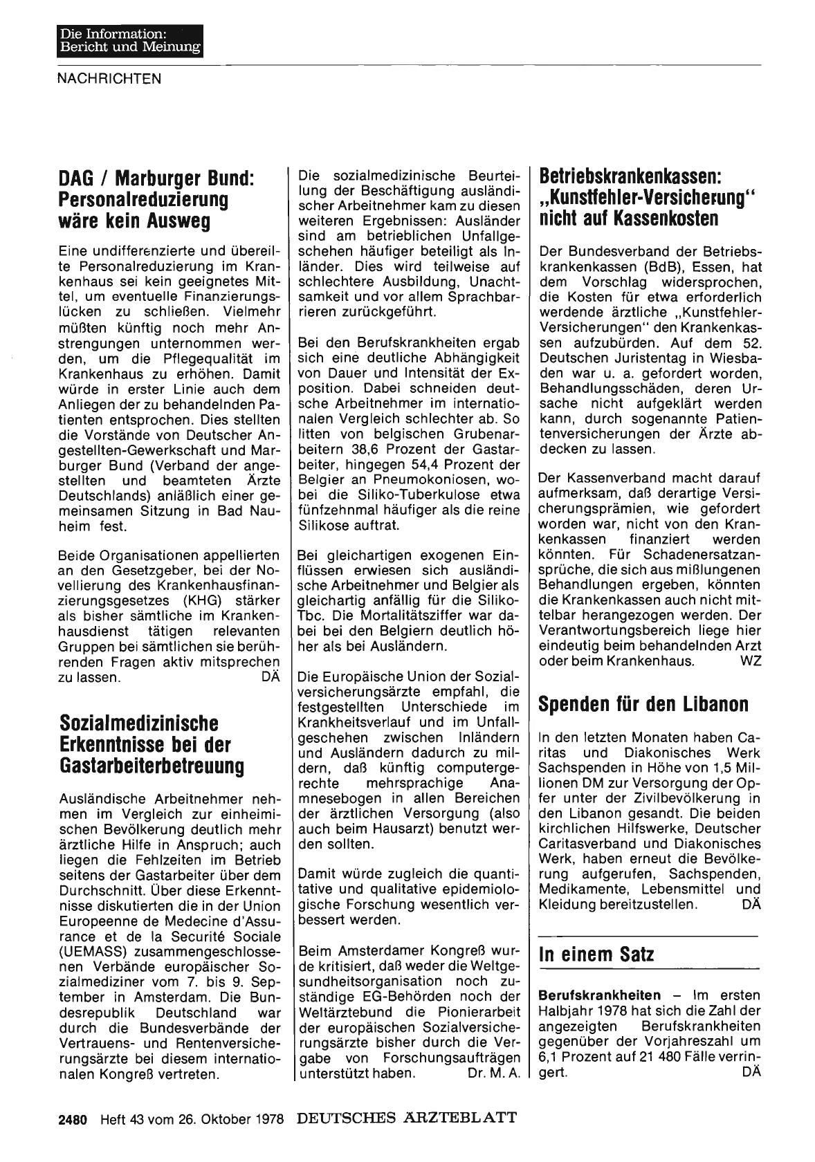 Vorschauseite 1: In einem Satz: Berufskrankheiten