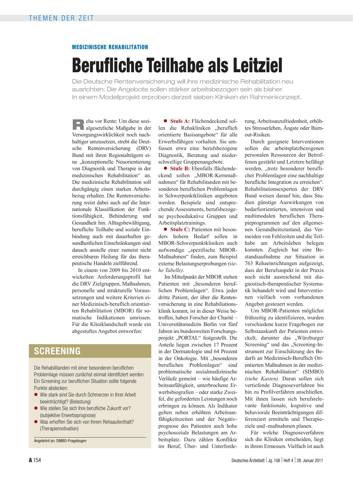 Vorschauseite 1: Medizinische Rehabilitation: Berufliche Teilhabe als Leitziel