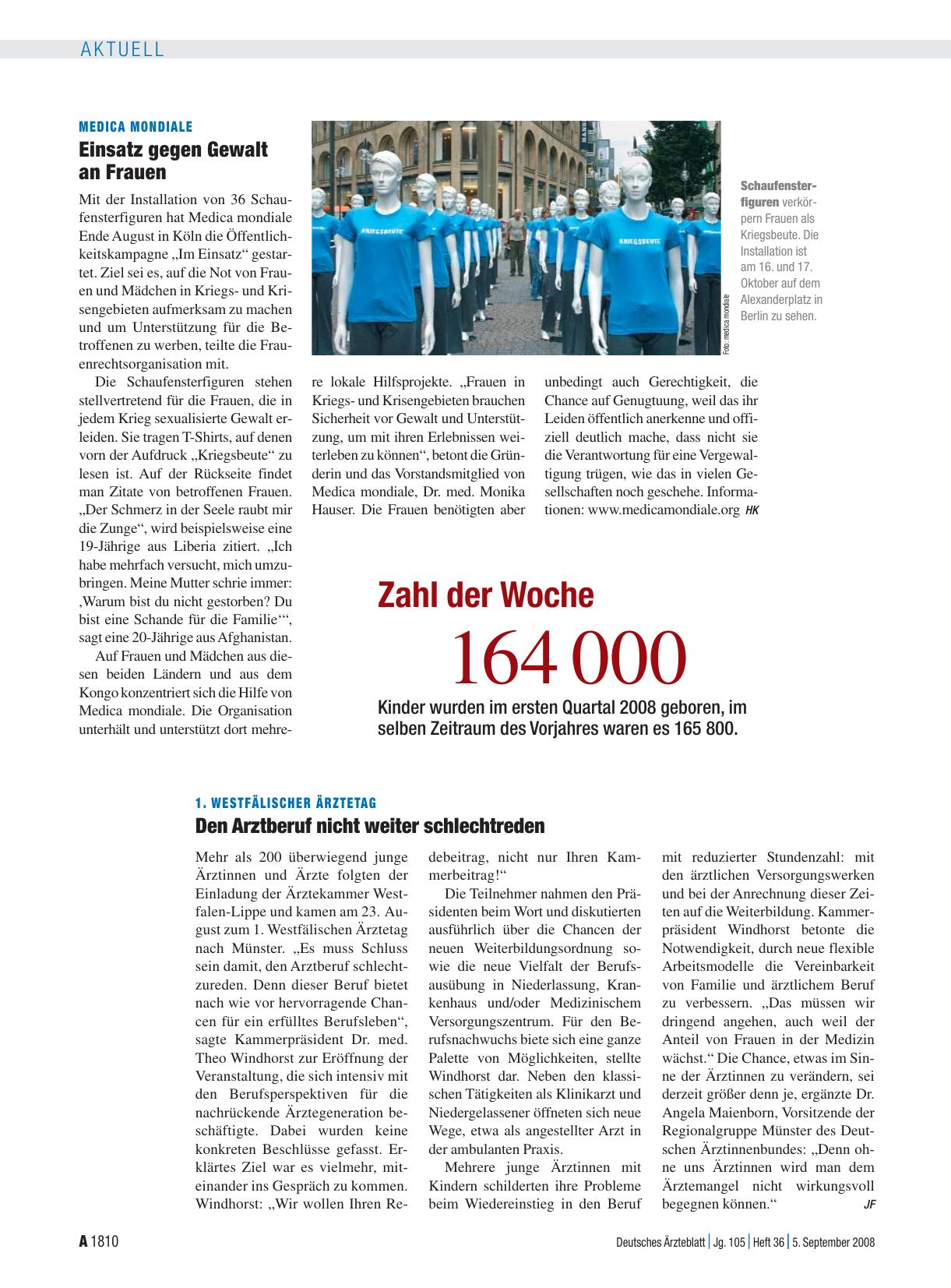 Vorschauseite 1: Zahl der Woche: 164. 000