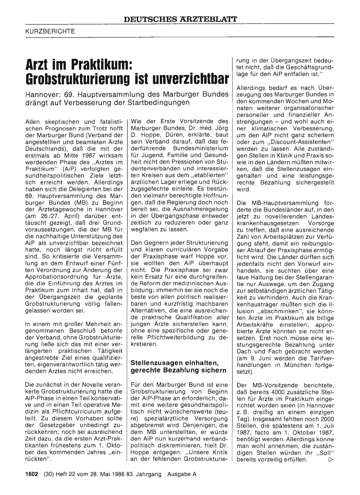 Vorschauseite 1: Arzt im Praktikum: Grobstrukturierung ist unverzichtbar