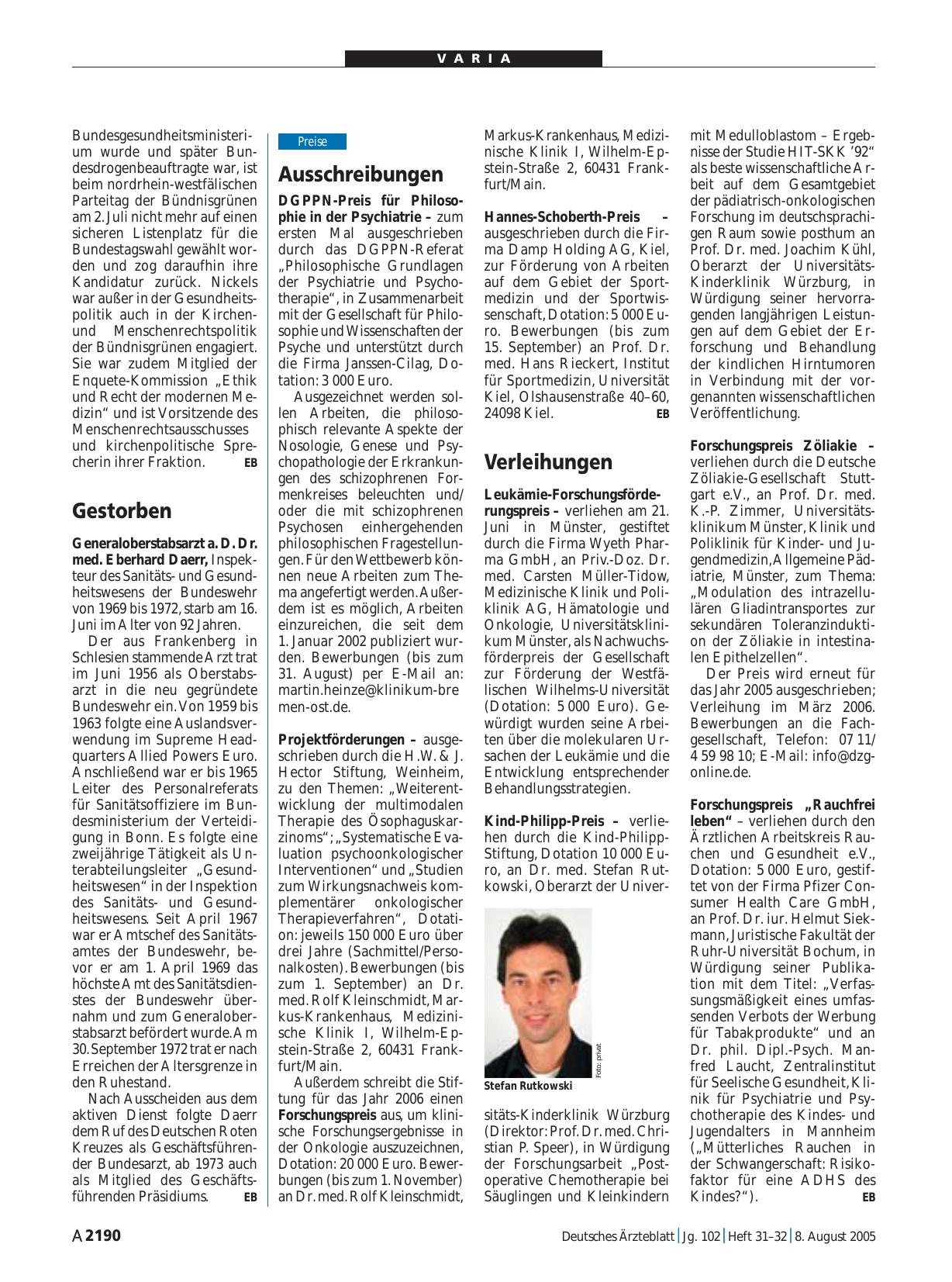 Vorschauseite 1: Ausschreibungen