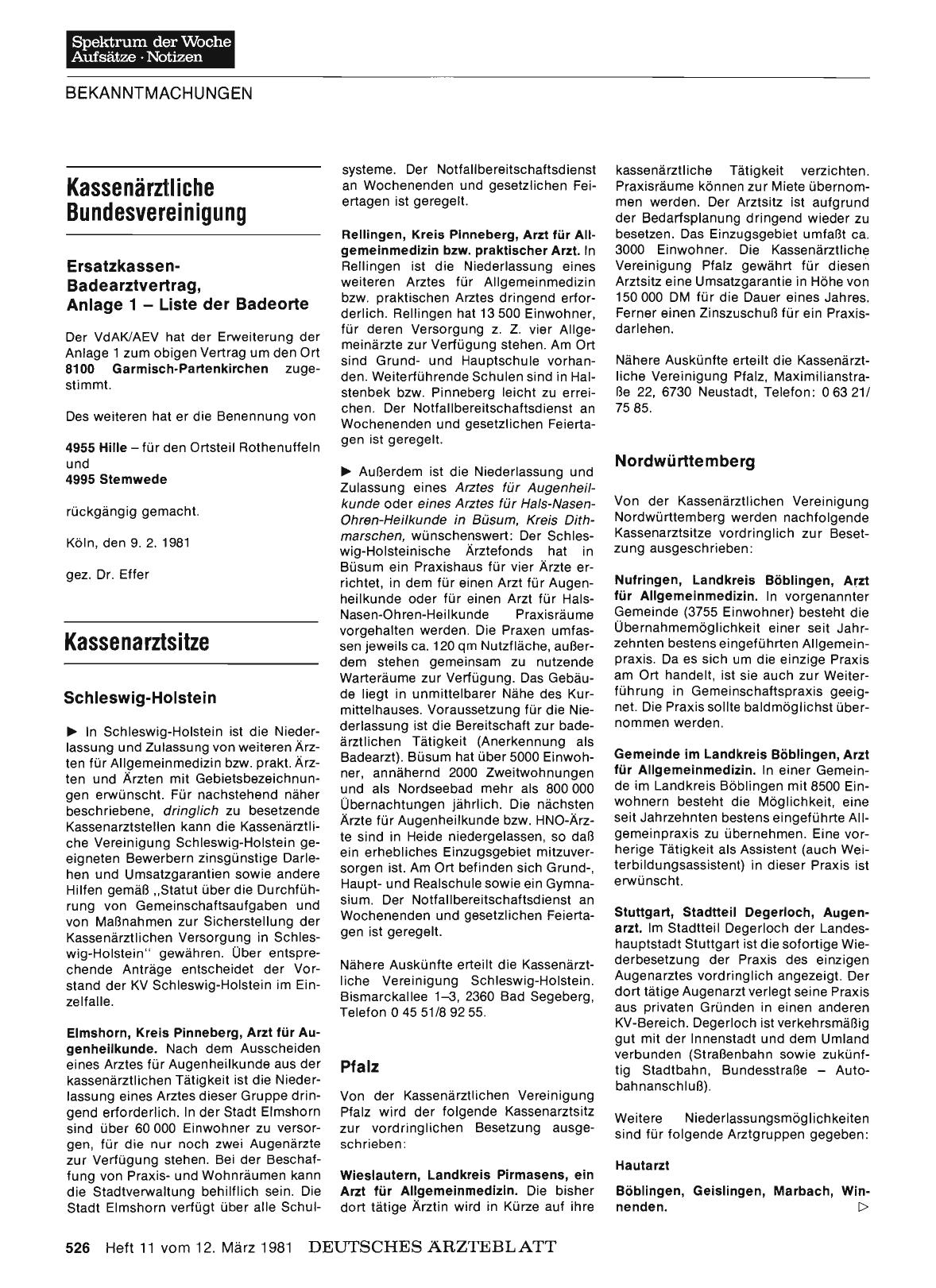 Vorschauseite 1: Kassenarztsitze