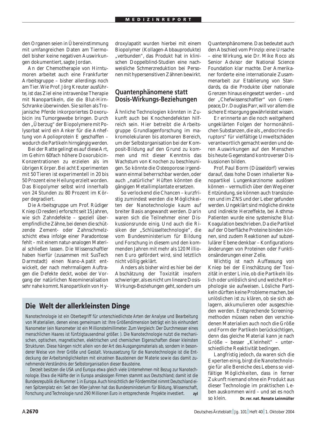 Vorschauseite 1: Die Welt der allerkleinsten Dinge