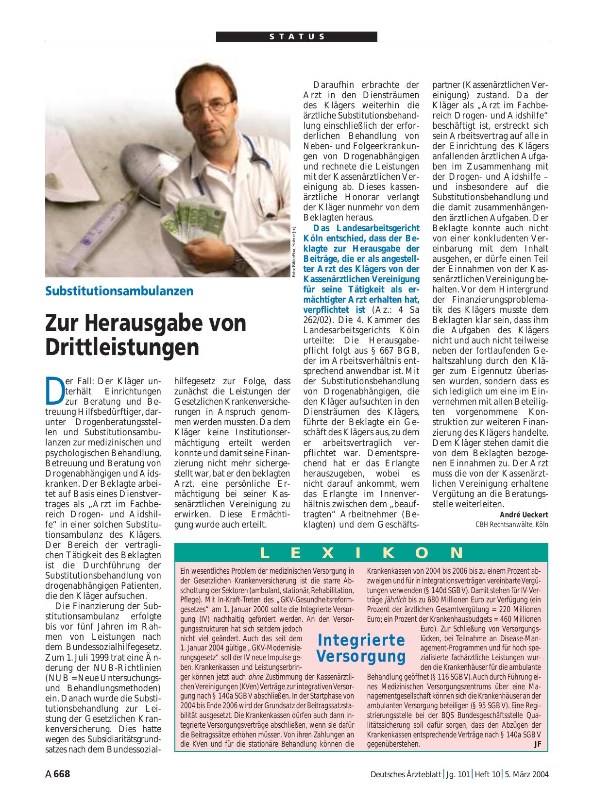 Vorschauseite 1: Lexikon: Integrierte Versorgung