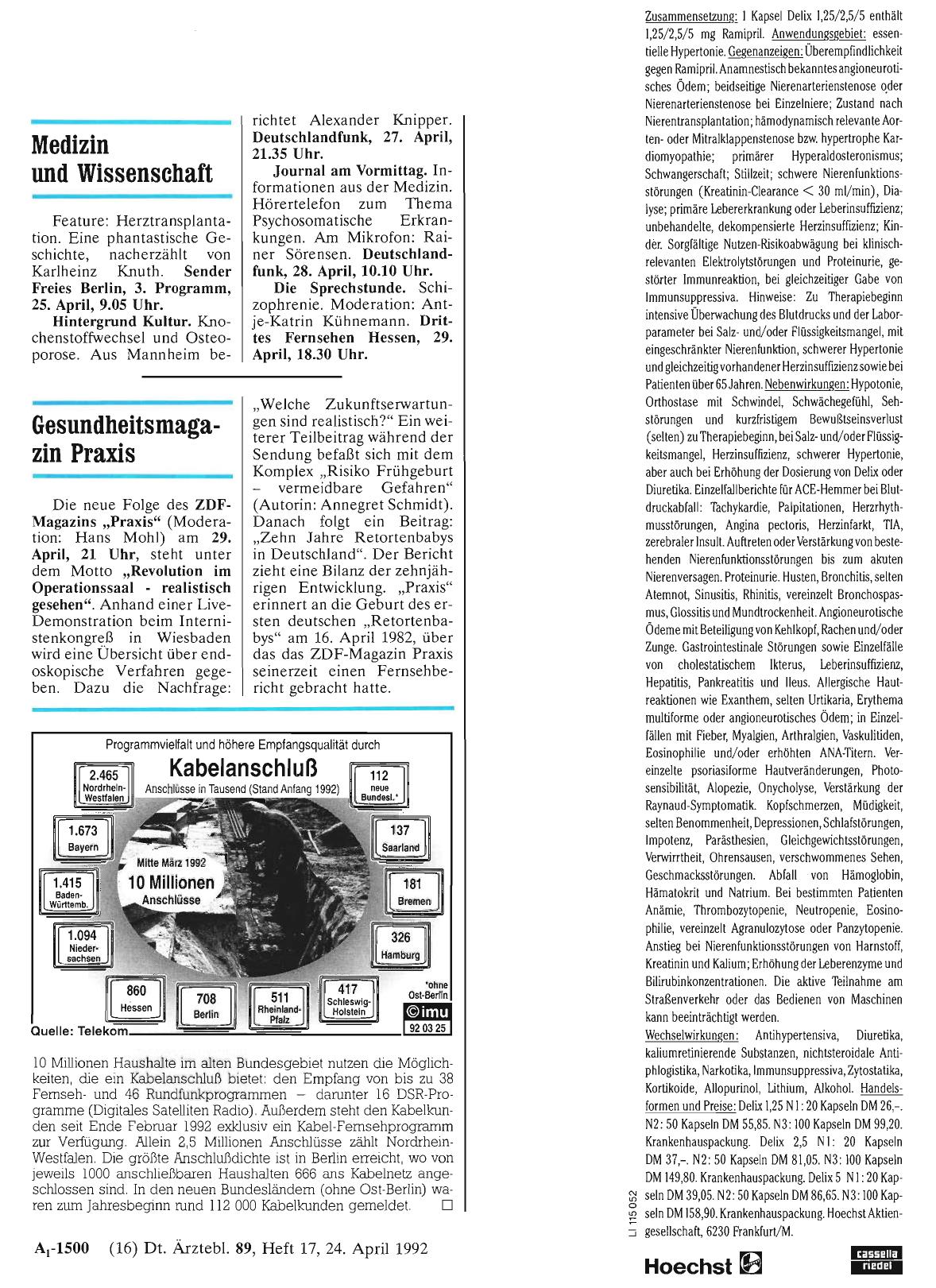 Vorschauseite 1: Kabelanschluß