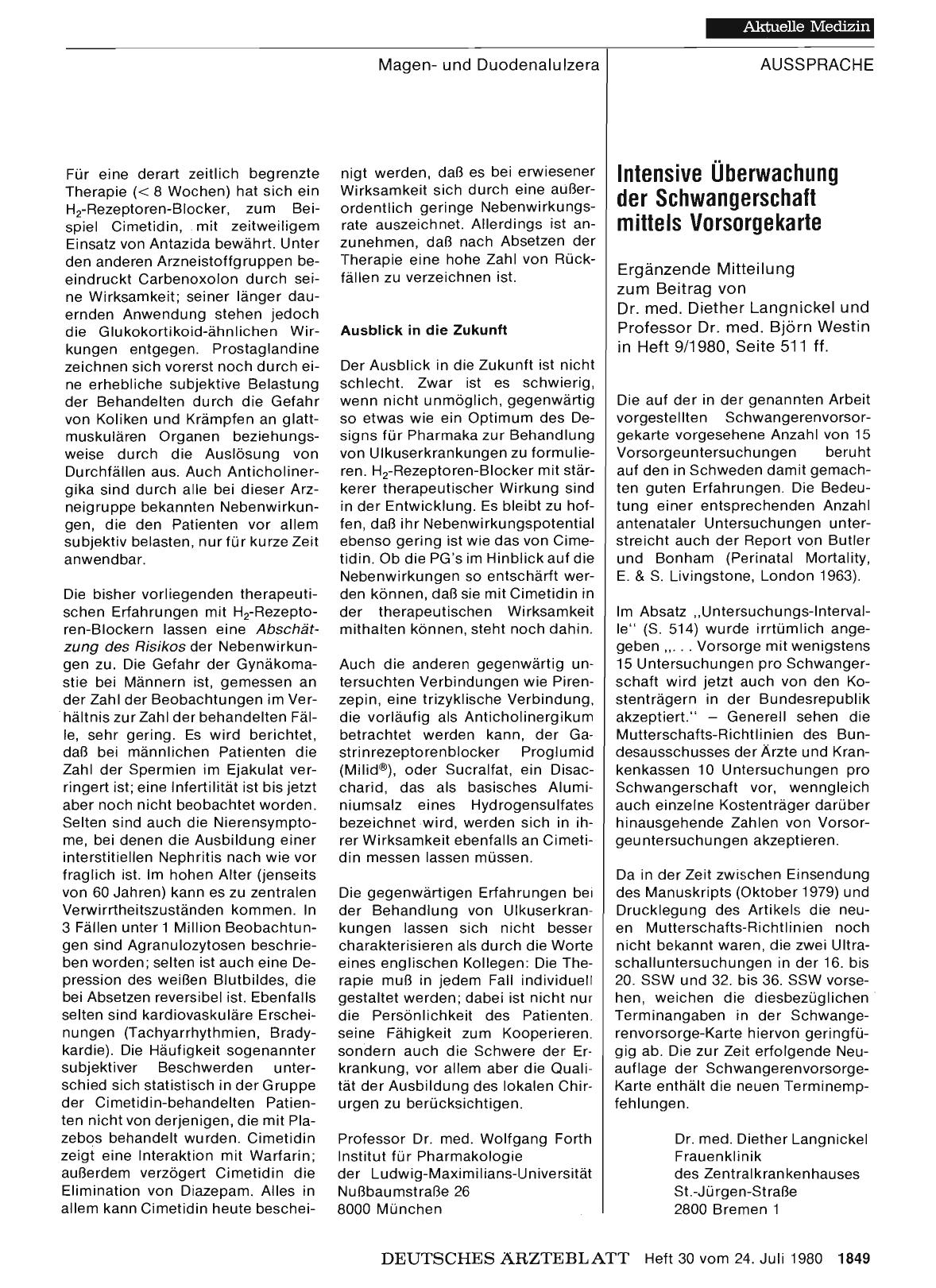 Vorschauseite 1: Intensive Überwachung der Schwangerschaft mittels Vorsorgekarte