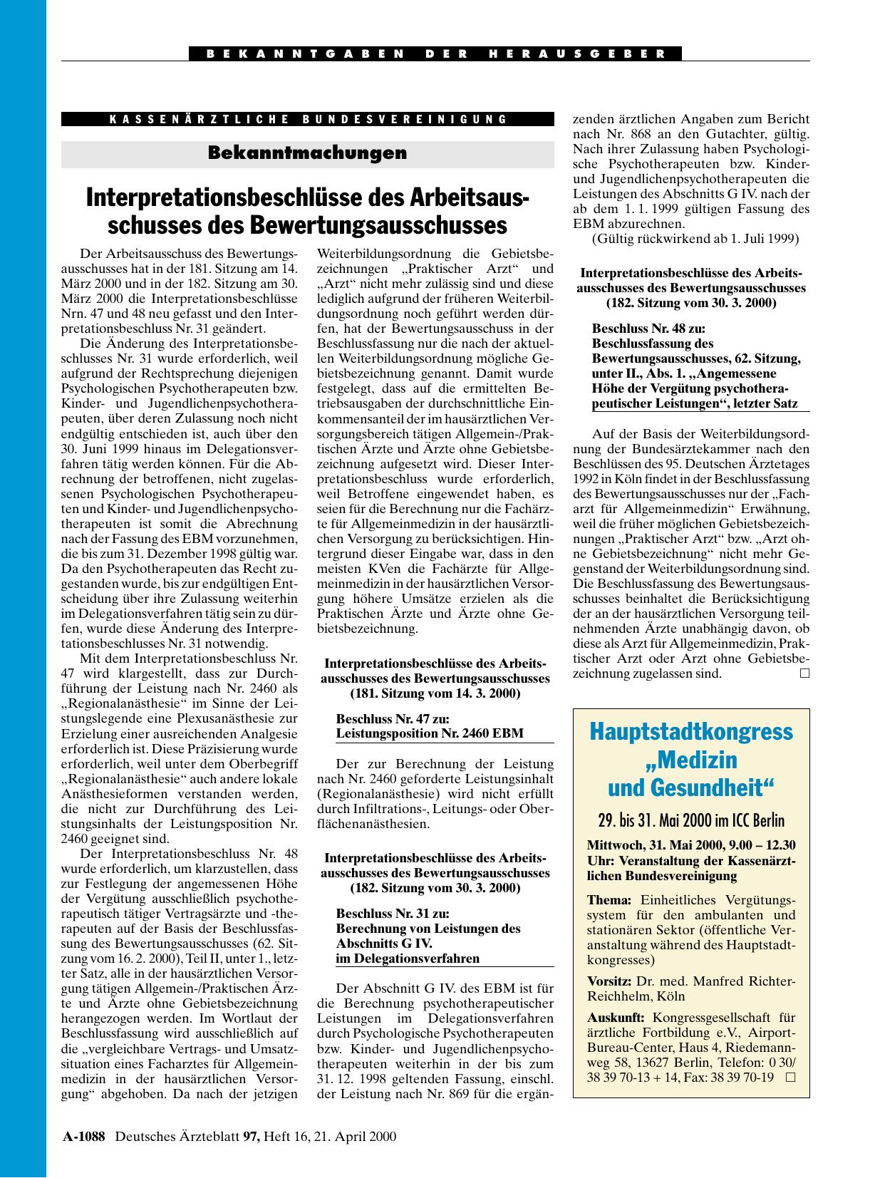 Vorschauseite 1: Hauptstadtkongress „Medizin und Gesundheit“