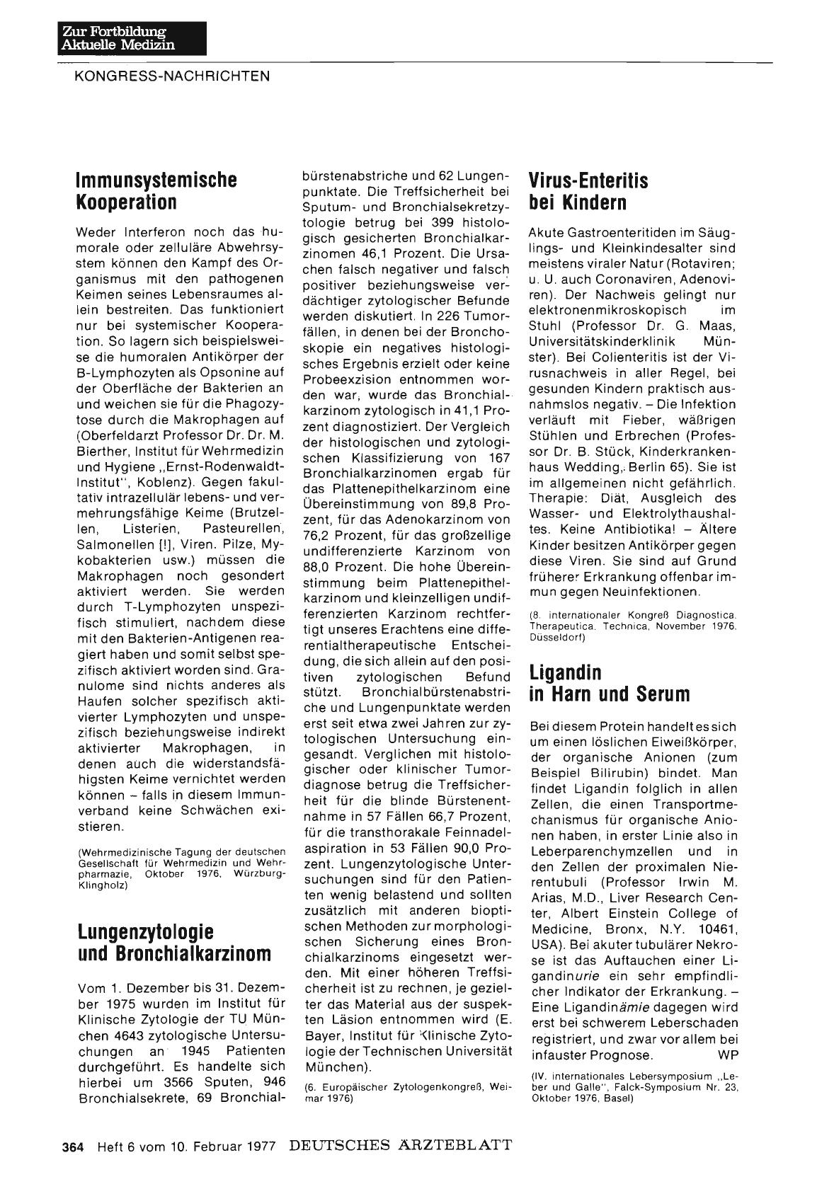Vorschauseite 1: Immunsystemische Kooperation