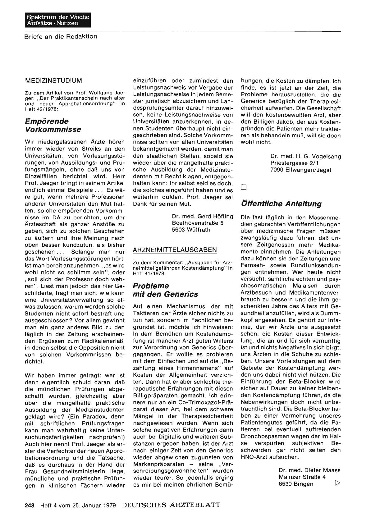 Vorschauseite 1: ARZNEIMITTELAUSGABEN: Probleme mit den Generics