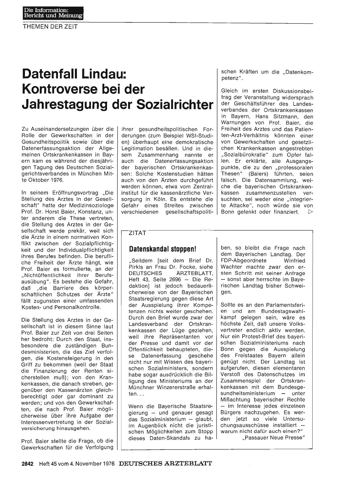 Vorschauseite 1: Datenskandal stoppen!