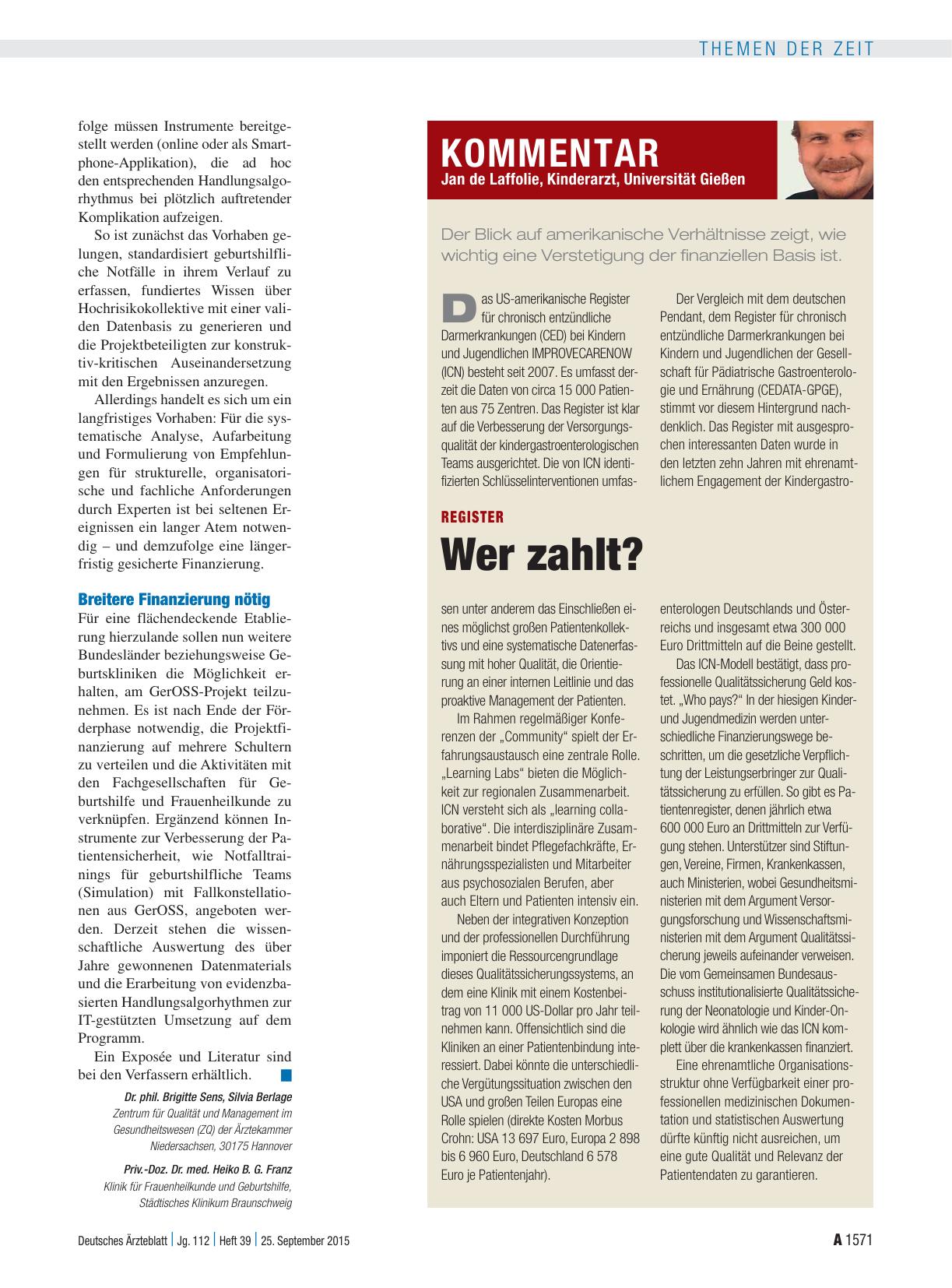 Vorschauseite 1: Register: Wer zahlt?