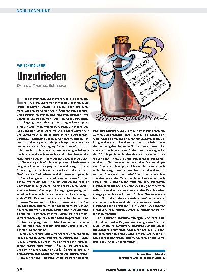 Vorschauseite 1: Von schräg unten: Unzufrieden