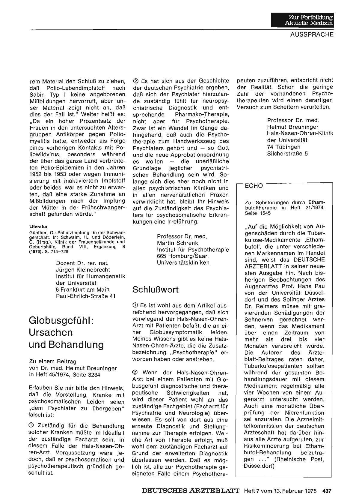 Vorschauseite 1: Globusgefühl: Ursachen und Behandlung