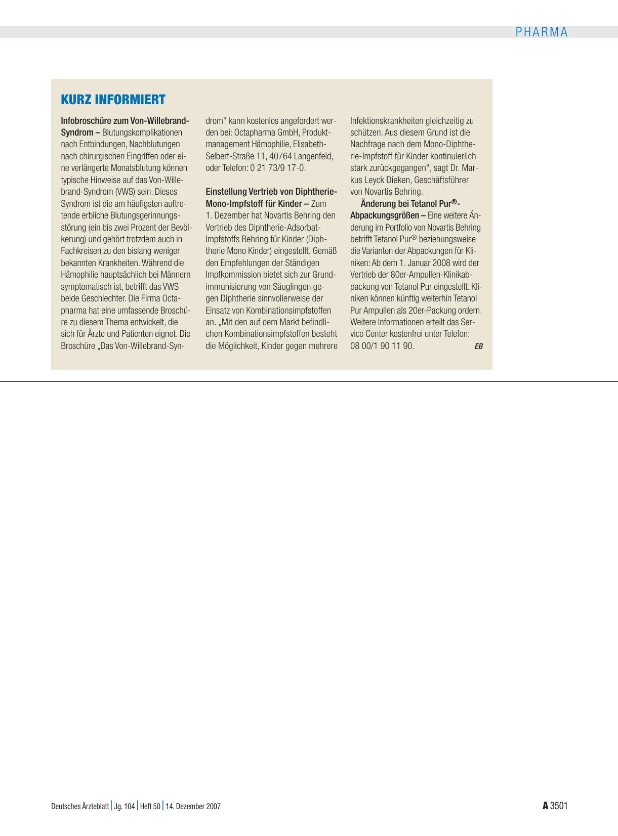 Vorschauseite 1: Kurz infomiert