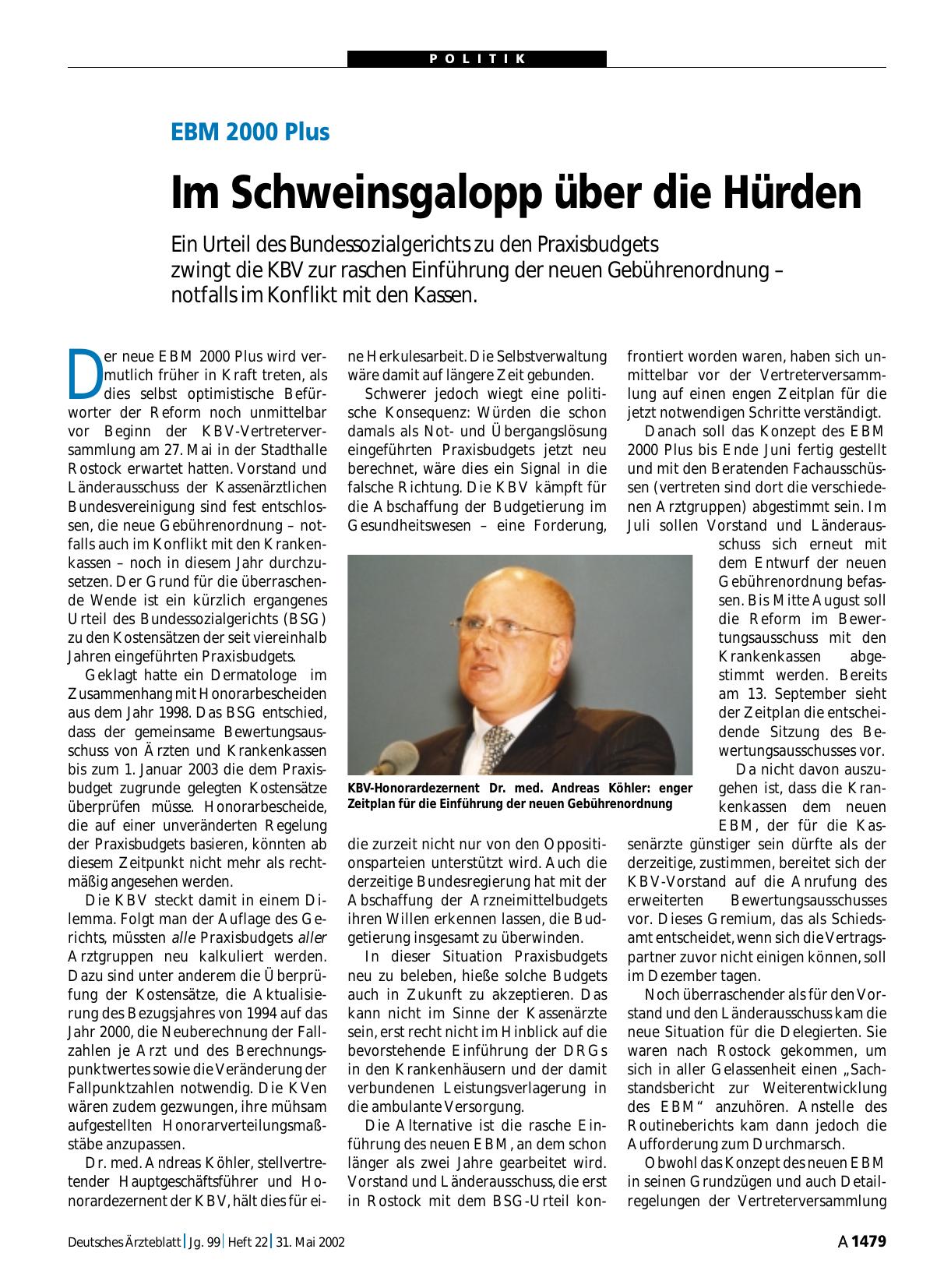 Vorschauseite 1: EBM 2000 Plus: Im Schweinsgalopp über die Hürden