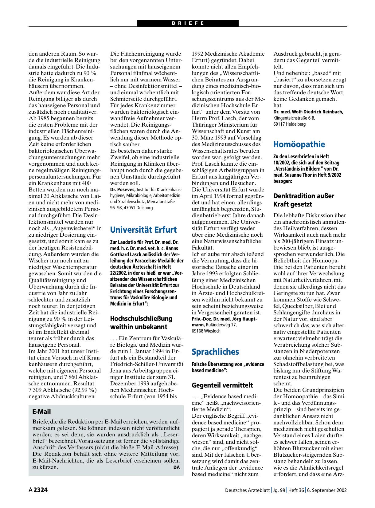 Vorschauseite 1: Homöopathie: Denktradition außer Kraft gesetzt
