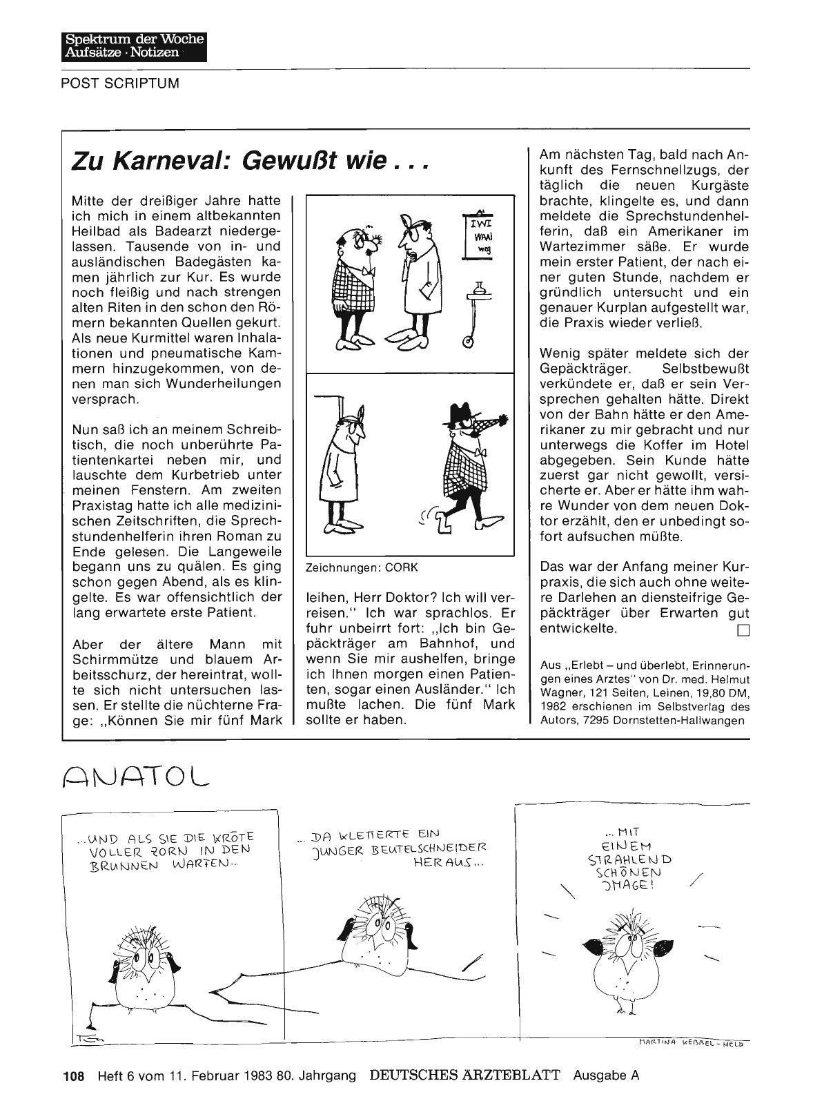 Vorschauseite 1: Zu Karneval: Gewußt wie. ..