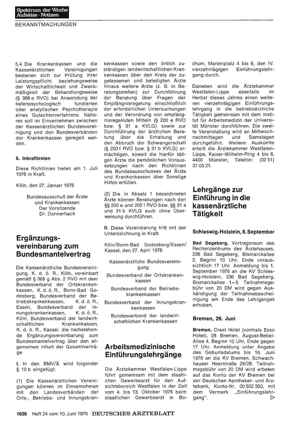 Vorschauseite 1: Ergänzungsvereinbarung zum Bundesmantelvertrag
