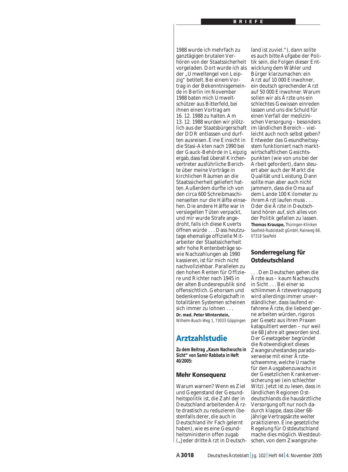 Vorschauseite 1: Arztzahlstudie: Mehr Konsequenz