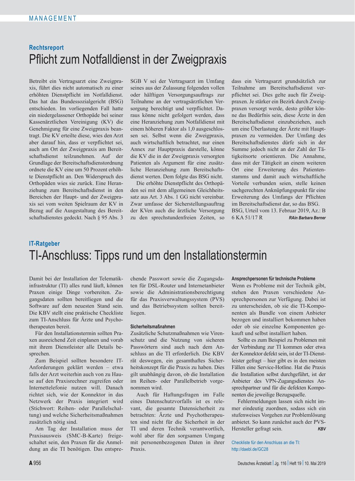 Vorschauseite 1: IT-Ratgeber: TI-Anschluss: Tipps rund um den Installationstermin