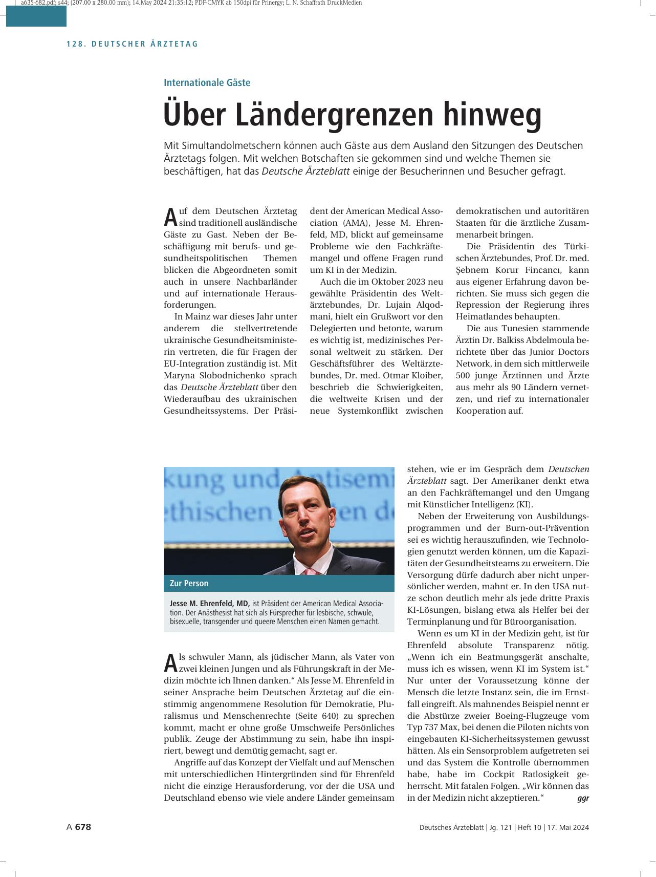 Vorschauseite 1: Internationale Gäste: Über Ländergrenzen hinweg
