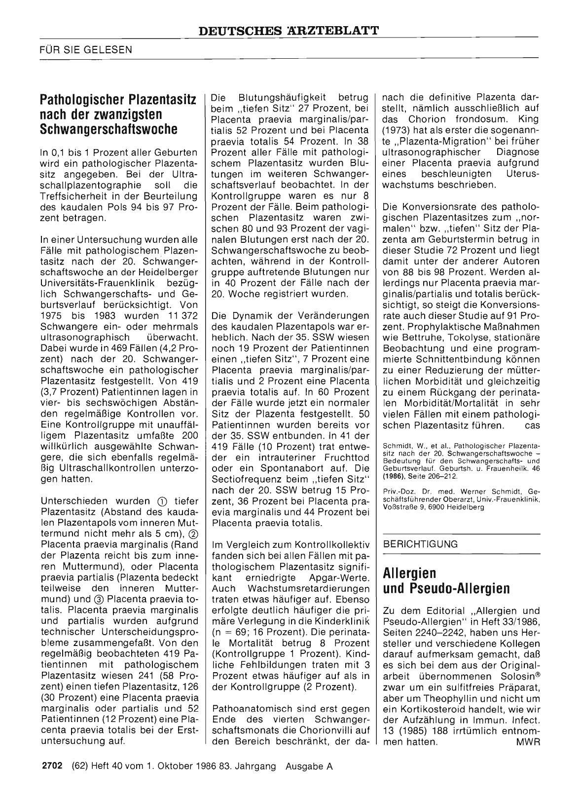 Vorschauseite 1: Allergien und Pseudo-Allergien