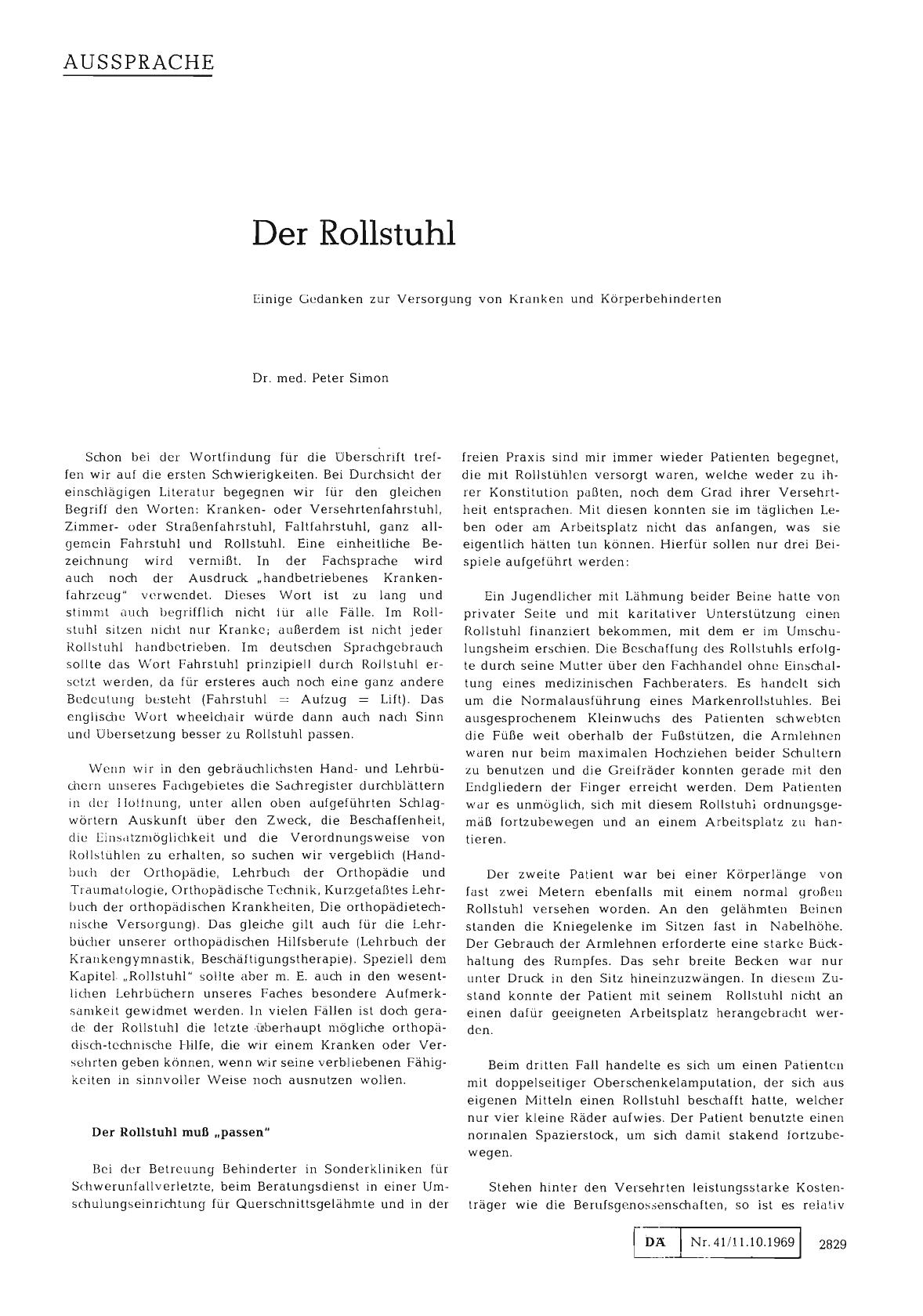 Vorschauseite 1: Der Rollstuhl