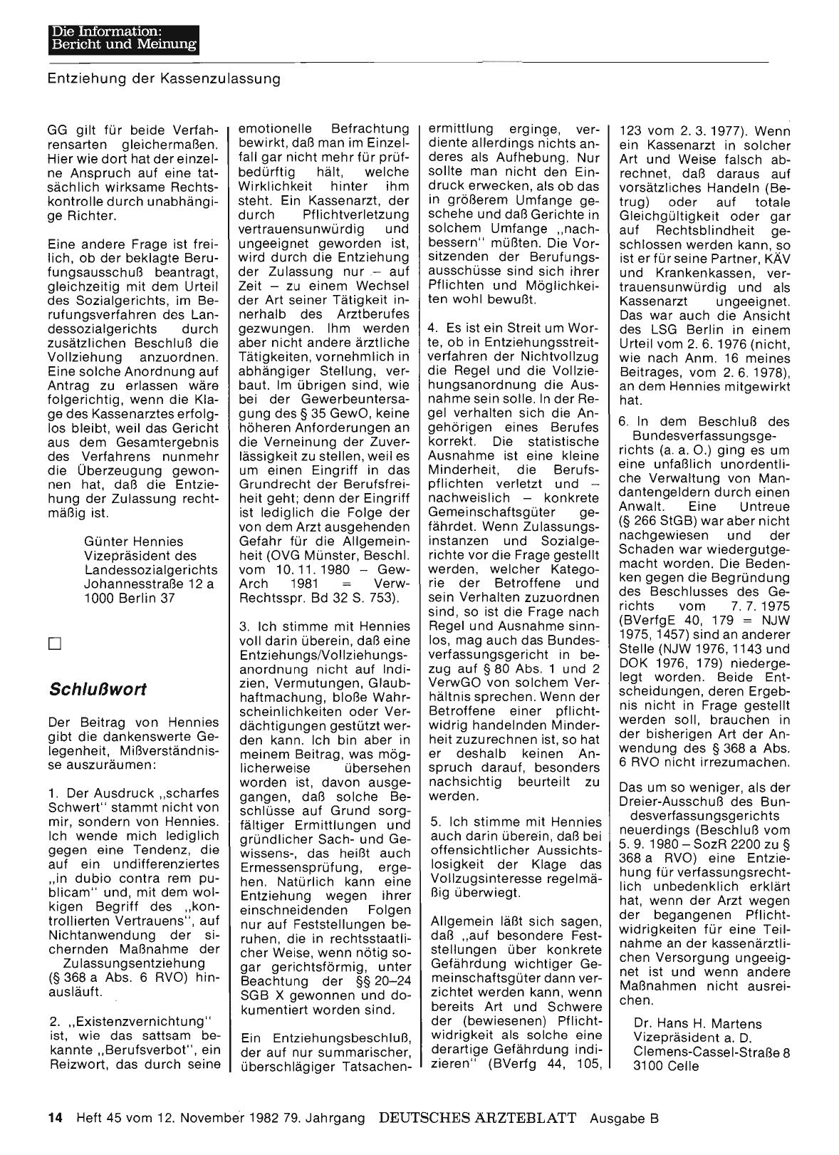 Vorschauseite 1: KASSENZULASSUNG: Schlußwort