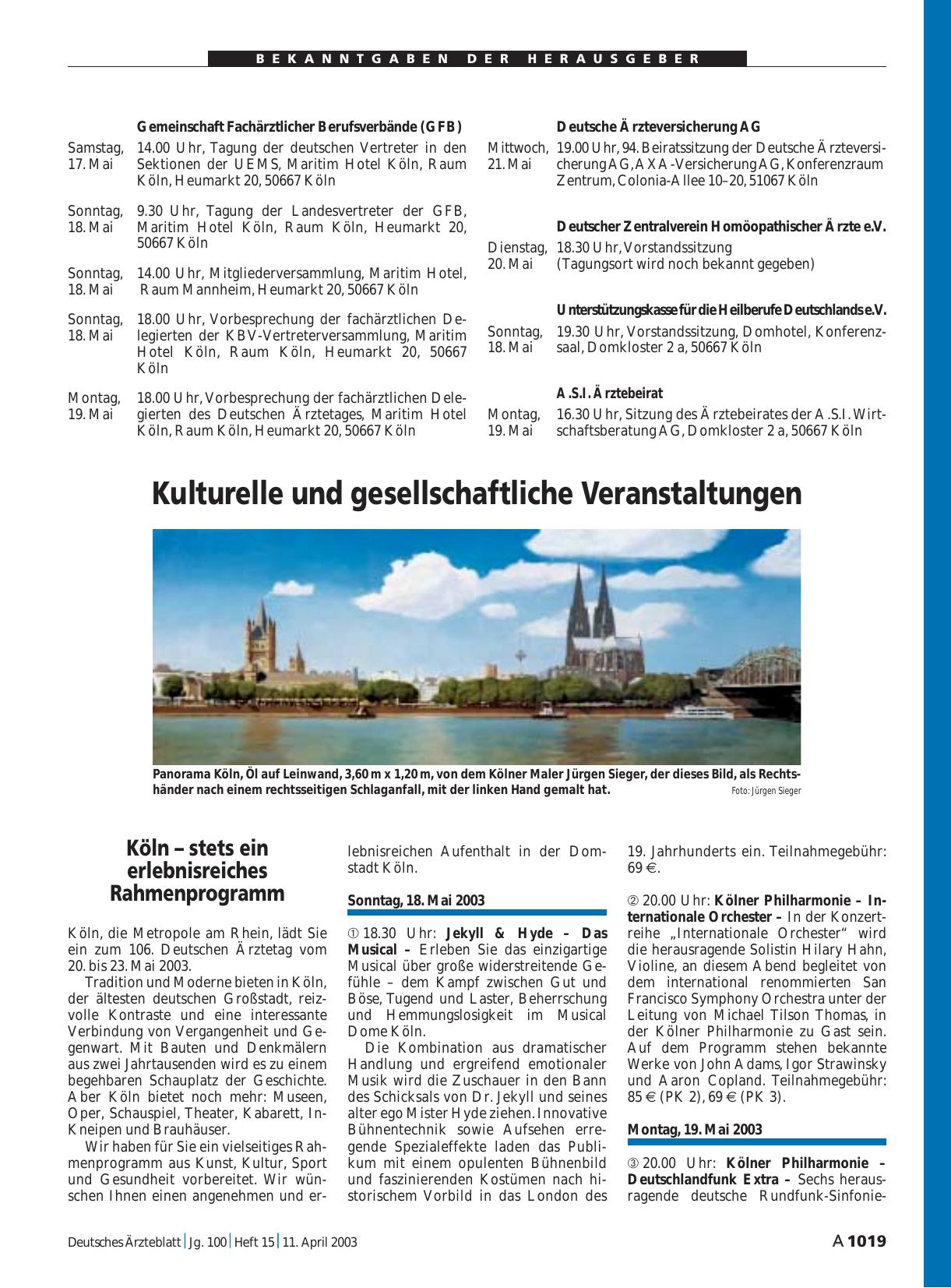 Vorschauseite 1: Kulturelle und gesellschaftliche Veranstaltungen