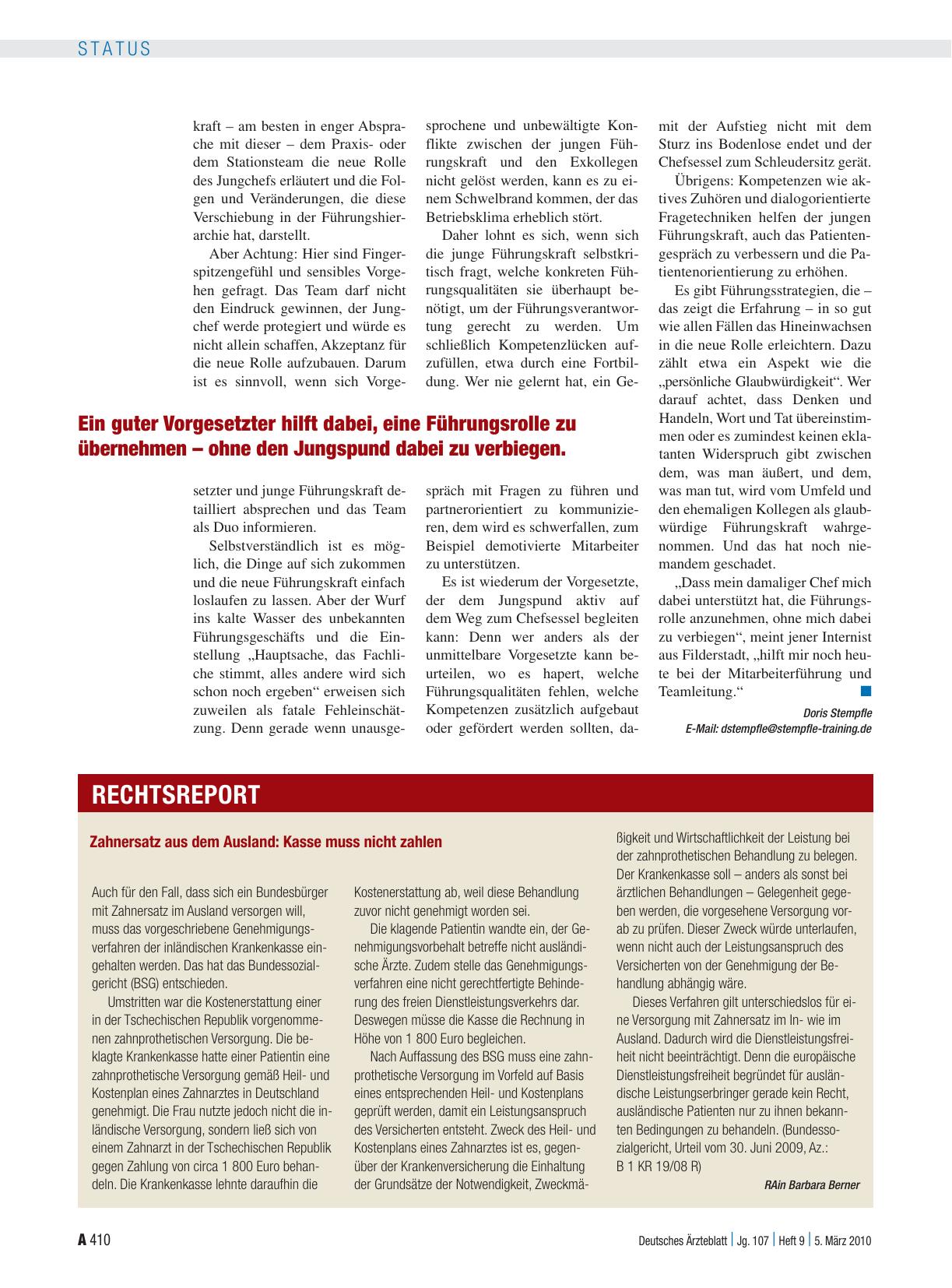 Vorschauseite 1: Zahnersatz aus dem Ausland: Kasse muss nicht zahlen