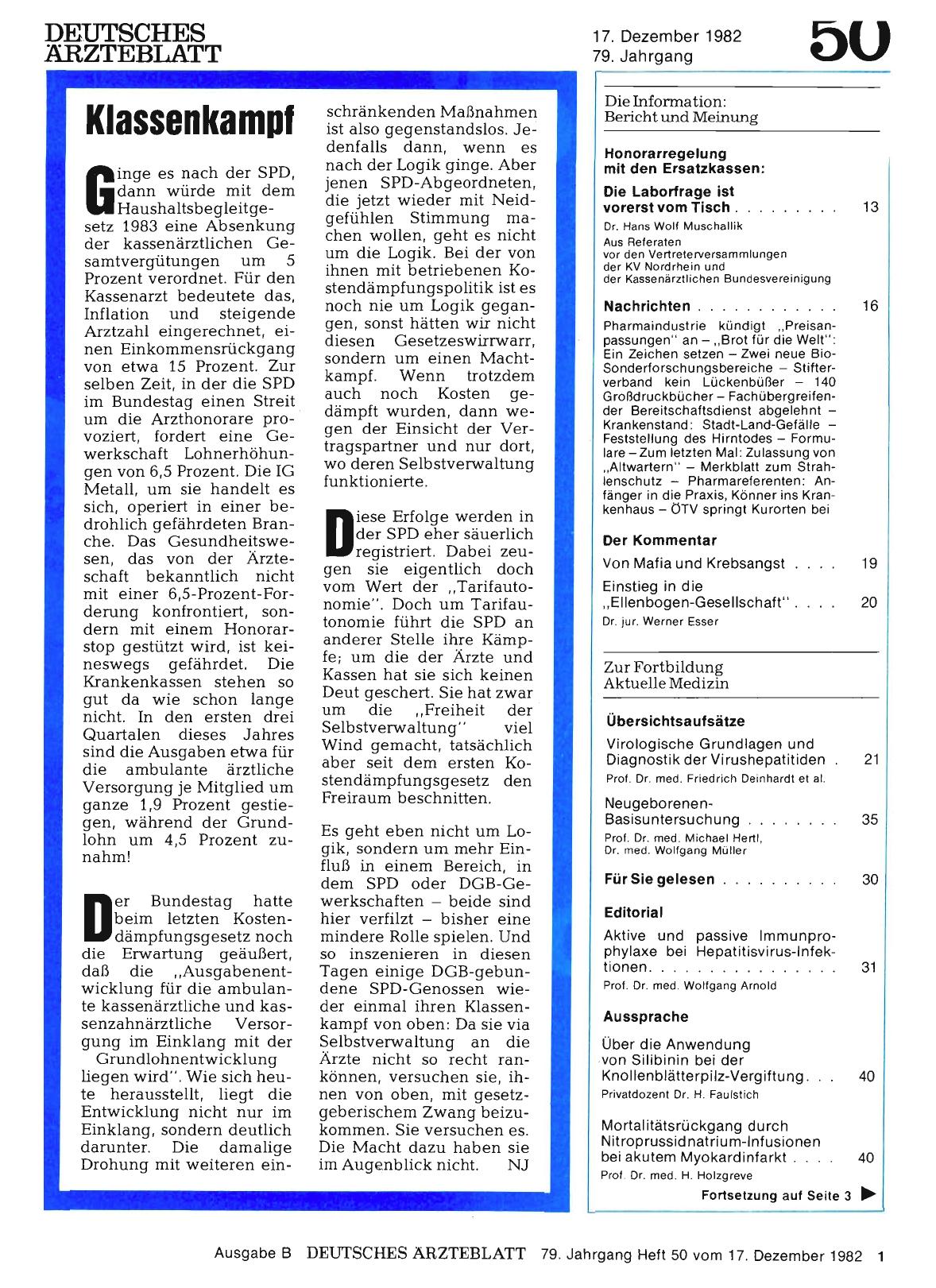 Vorschauseite 1: Klassenkampf