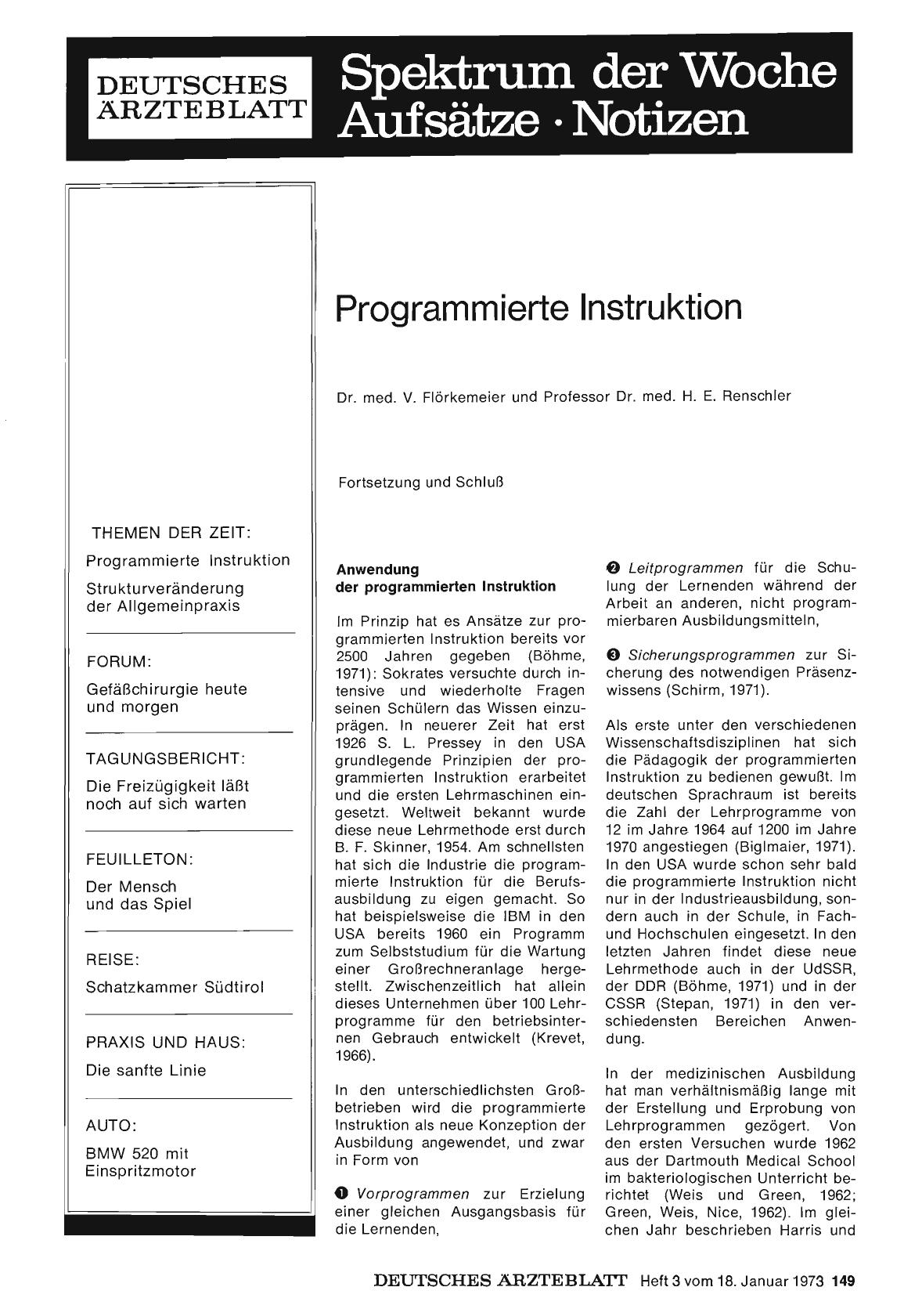 Vorschauseite 1: Programmierte Instruktion