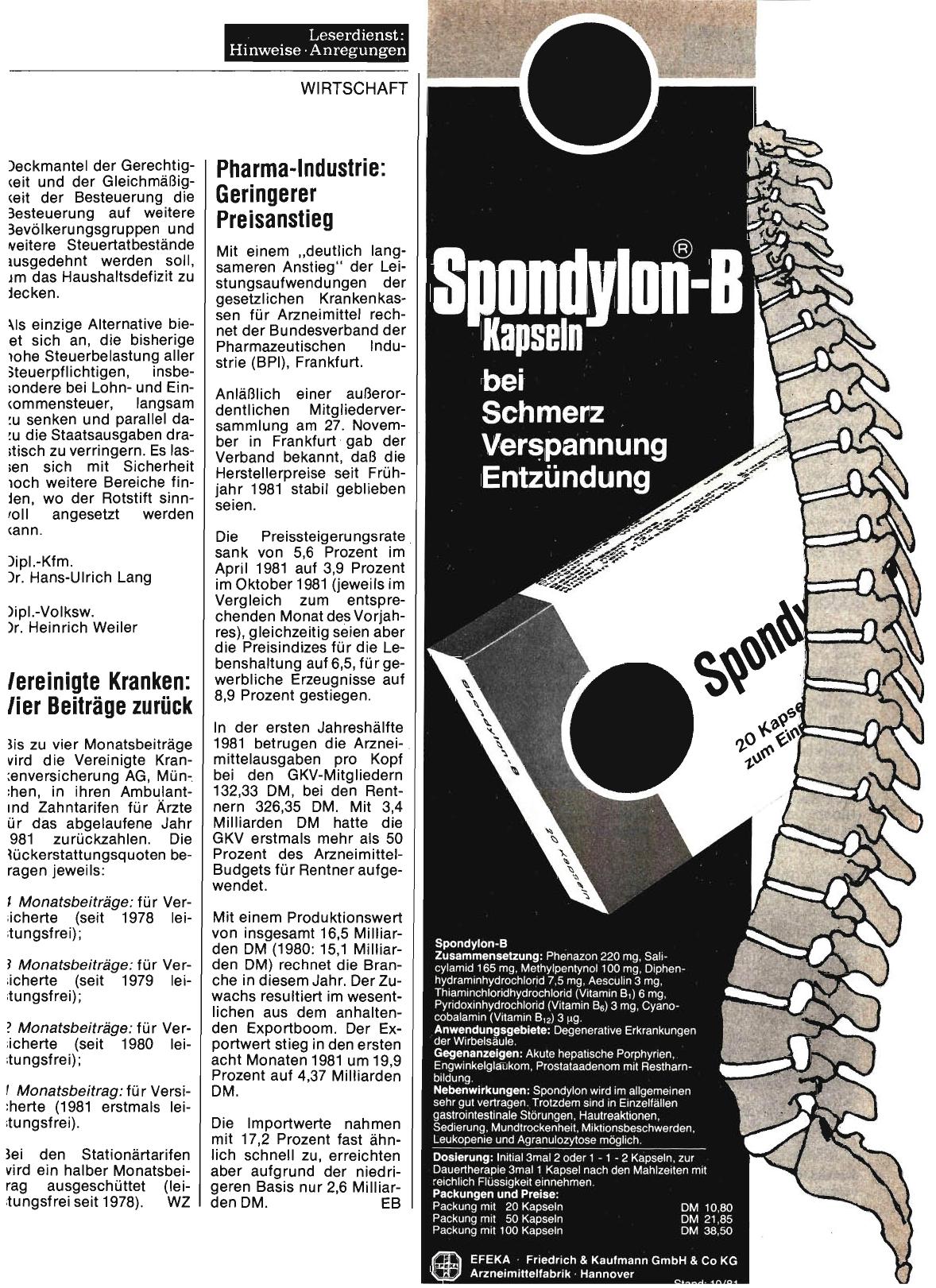 Vorschauseite 1: Pharma-Industrie: Geringerer Preisanstieg