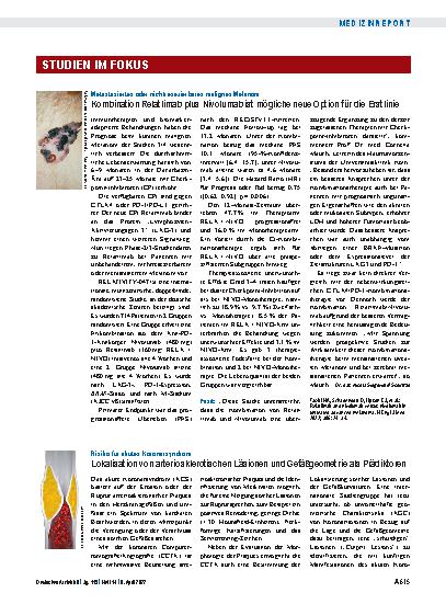 Vorschauseite 1: Risiko für akutes Koronarsyndrom: Lokalisation von arteriosklerotischen Läsionen und Gefäßgeometrie als Prädiktoren