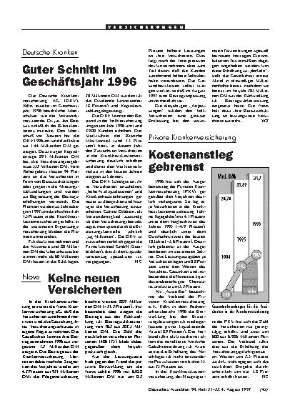 Vorschauseite 1: Nova: Keine neuen Versicherten