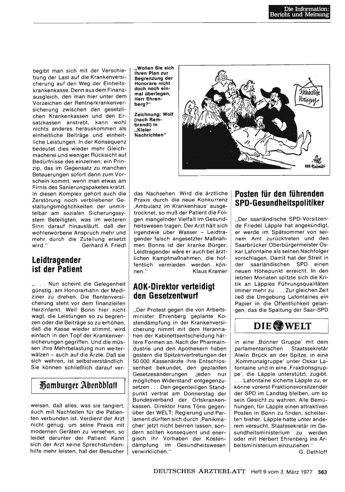 Vorschauseite 1: Leidtragender ist der Patient