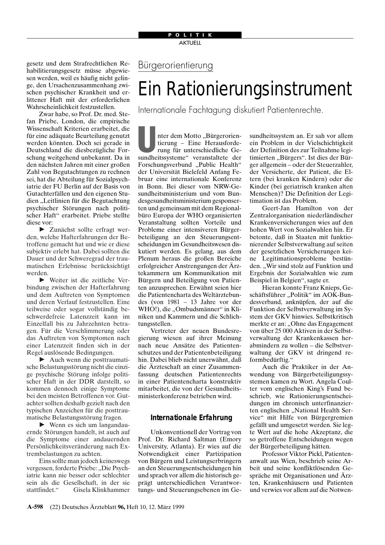 Vorschauseite 1: Bürgerorientierung: Ein Rationierungsinstrument