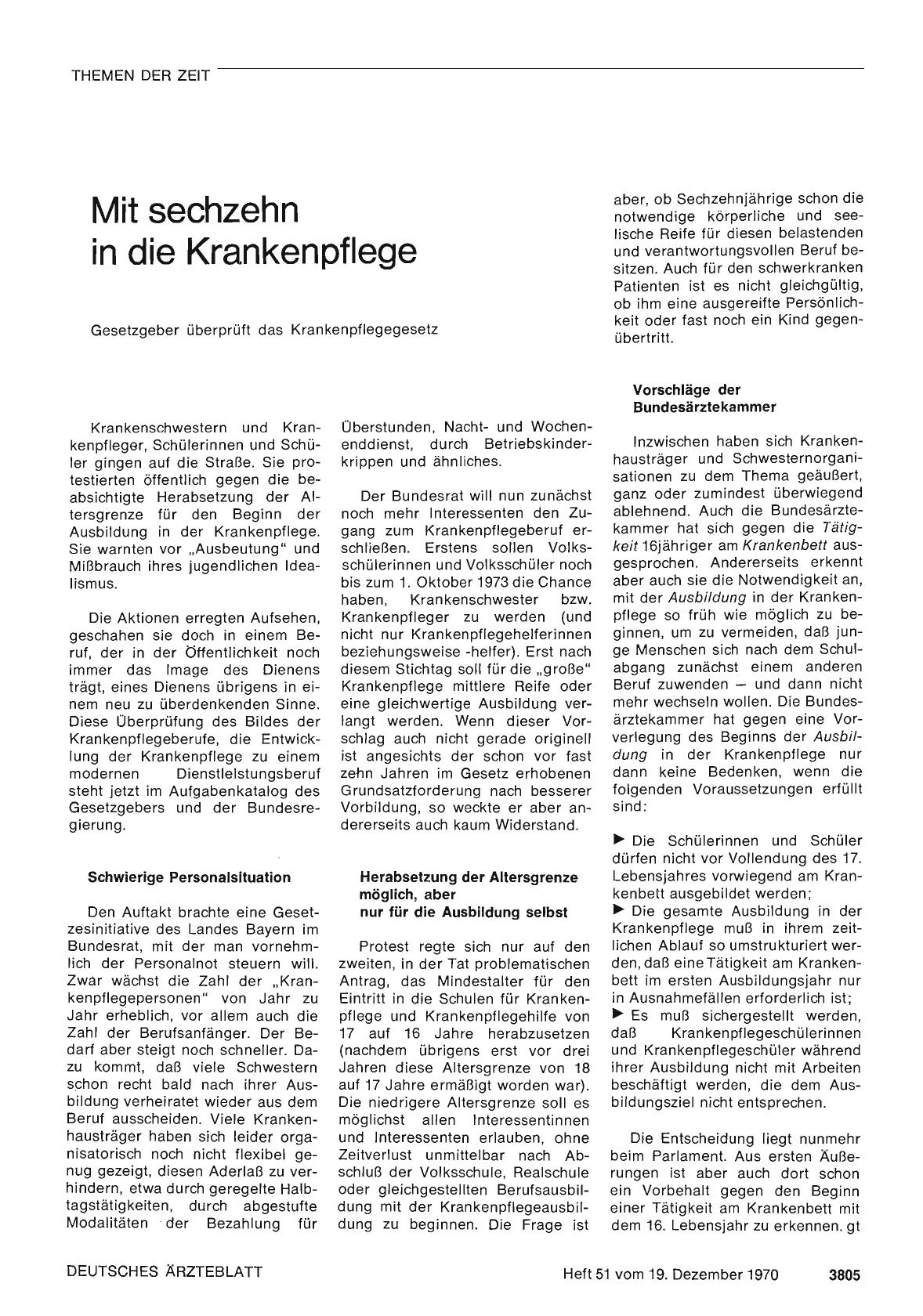 Vorschauseite 1: Mit sechzehn in die Krankenpflege