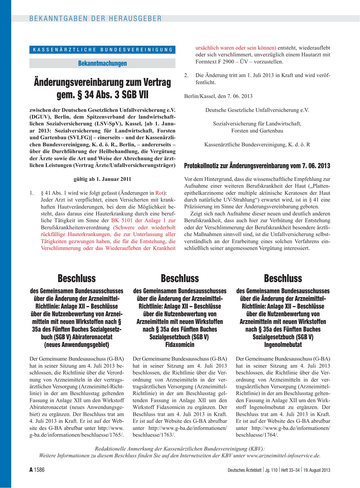 Vorschauseite 1: Beschluss des Gemeinsamen Bundesausschusses über die Änderung der Arzneimittel-Richtlinie: Anlage XII – Beschlüsse über die Nutzenbewertung von Arzneimitteln mit neuen Wirkstoffen…